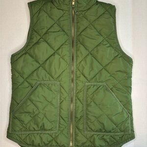 J. Crew Women’s Moss Green Quilted Vest